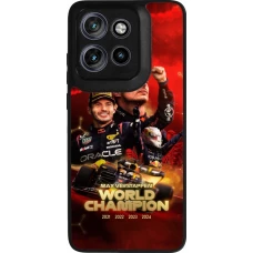 Coque Motorola Moto S50 - Silicone rigide noir Max Verstappen Champion 2023