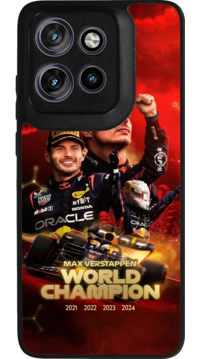 Coque Motorola Moto S50 - Silicone rigide noir Max Verstappen Champion 2023