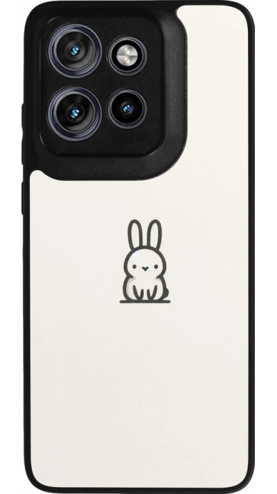 Coque Motorola Moto S50 - Silicone rigide noir Minimal bunny cutie