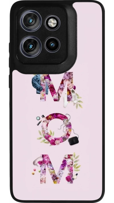 Coque Motorola Moto S50 - Silicone rigide noir Mom 2024 girly mom