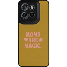 Coque Motorola Moto S50 - Silicone rigide noir Mom 2026 Are Magic