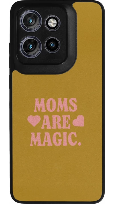 Coque Motorola Moto S50 - Silicone rigide noir Mom 2026 Are Magic