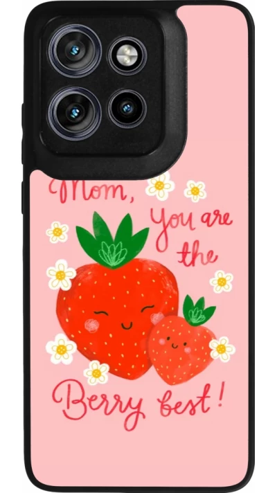 Coque Motorola Moto S50 - Silicone rigide noir Mom 2026 Berry best