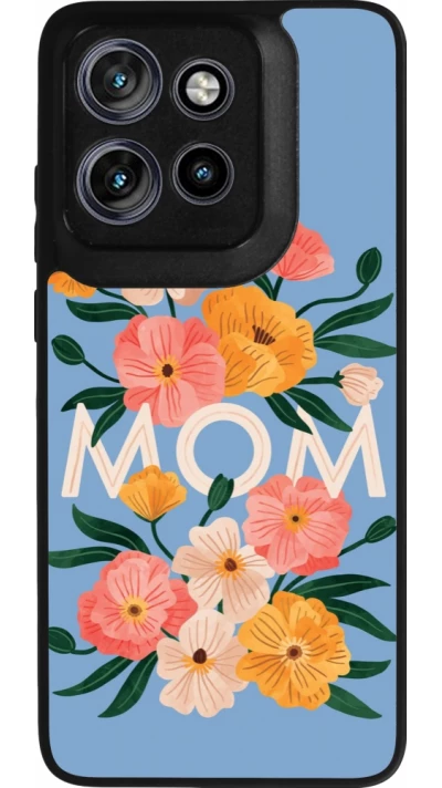 Coque Motorola Moto S50 - Silicone rigide noir Mom 2026 Flowers