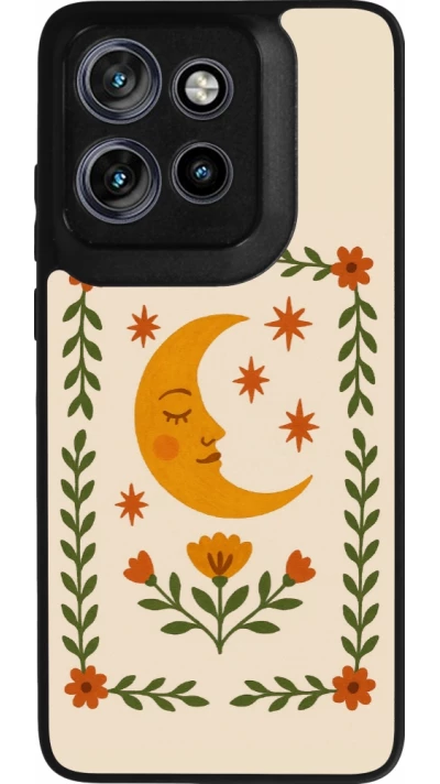 Coque Motorola Moto S50 - Silicone rigide noir Half moon stamp 2026
