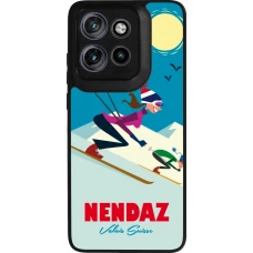 Motorola Moto S50 Case Hülle - Silikon schwarz Nendaz Ski Downhill