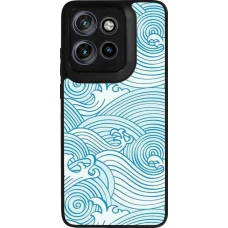 Coque Motorola Moto S50 - Silicone rigide noir Ocean Waves