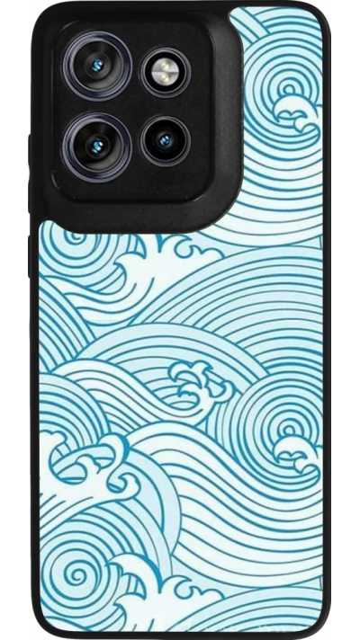 Coque Motorola Moto S50 - Silicone rigide noir Ocean Waves