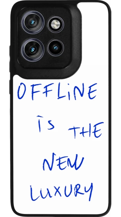 Coque Motorola Moto S50 - Silicone rigide noir Offline is the new luxury