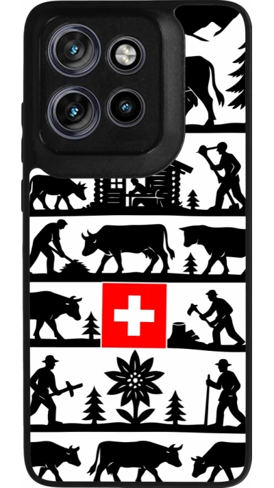 Coque Motorola Moto S50 - Silicone rigide noir Poya Suisse 1