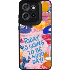 Coque Motorola Moto S50 - Silicone rigide noir Preppy Today is Going to be a good day