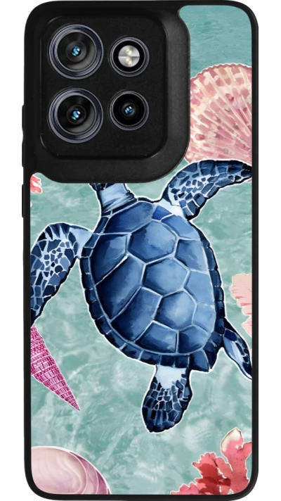 Coque Motorola Moto S50 - Silicone rigide noir Preppy Turtle