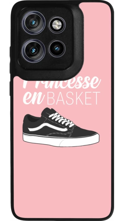 Coque Motorola Moto S50 - Silicone rigide noir princesse en basket