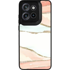 Motorola Moto S50 Case Hülle - Silikon schwarz Shimmering Orange