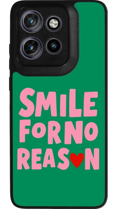 Coque Motorola Moto S50 - Silicone rigide noir Smile for no reason 2026