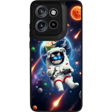 Coque Motorola Moto S50 - Silicone rigide noir VR SpaceCat Odyssey