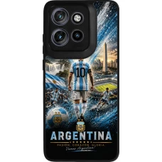 Coque Motorola Moto S50 - Silicone rigide noir Football Argentine splash 2026