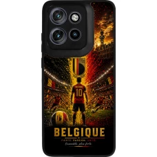 Motorola Moto S50 Case Hülle - Silikon schwarz Fussball Belgien splash 2026