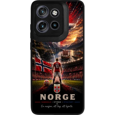 Motorola Moto S50 Case Hülle - Silikon schwarz Fussball Norwegen splash 2026