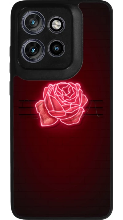 Coque Motorola Moto S50 - Silicone rigide noir Spring 23 neon rose