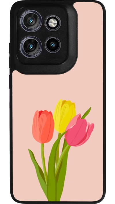 Coque Motorola Moto S50 - Silicone rigide noir Spring 23 tulip trio