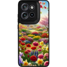 Motorola Moto S50 Case Hülle - Silikon schwarz Frühling 25 Strauß Frühling