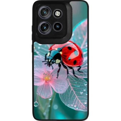 Coque Motorola Moto S50 - Silicone rigide noir Ladybird in bloom Spring 2026