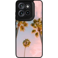 Motorola Moto S50 Case Hülle - Silikon schwarz Summer 2025 Palmiers