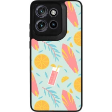 Coque Motorola Moto S50 - Silicone rigide noir Summer 2025 Pattern citron