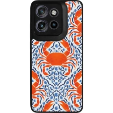 Coque Motorola Moto S50 - Silicone rigide noir Crabs and pearls Summer 2026