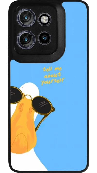 Coque Motorola Moto S50 - Silicone rigide noir Tell me about yourself Summer 2026