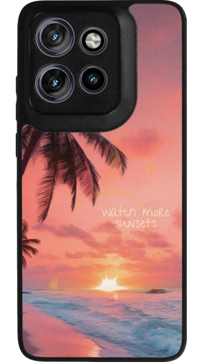 Motorola Moto S50 Case Hülle - Silikon schwarz Watch more sunsets Summer 2026