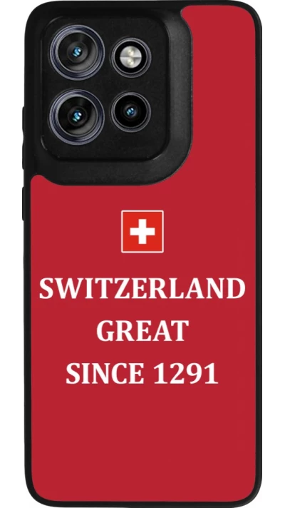 Coque Motorola Moto S50 - Silicone rigide noir Switzerland Great Since 1291