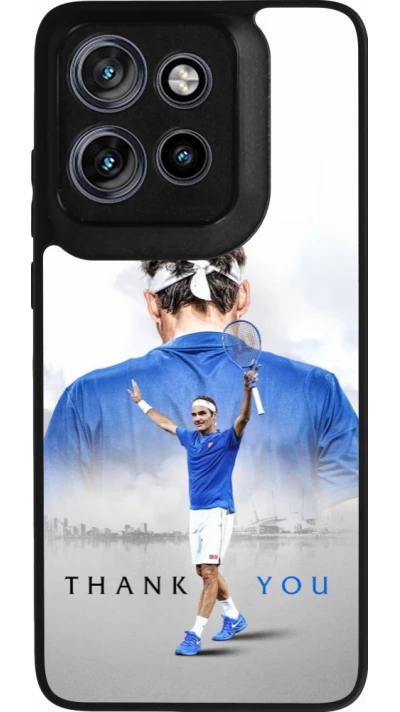 Coque Motorola Moto S50 - Silicone rigide noir Thank you Roger