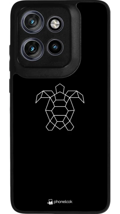 Coque Motorola Moto S50 - Silicone rigide noir Turtles lines on black