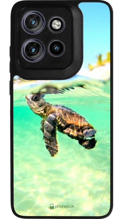 Coque Motorola Moto S50 - Silicone rigide noir Turtle Underwater