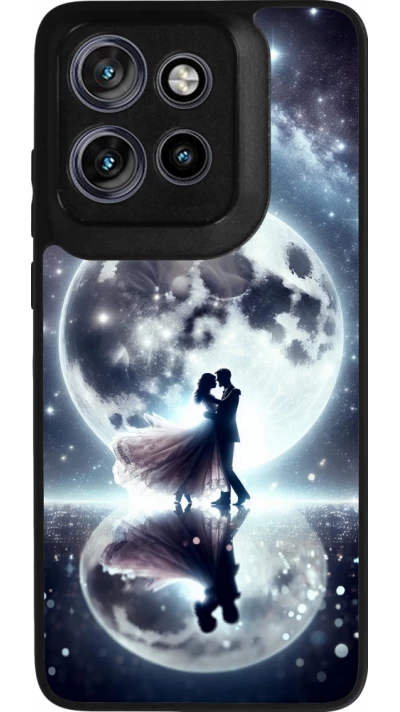 Coque Motorola Moto S50 - Silicone rigide noir Valentine 2024 Love under the moon