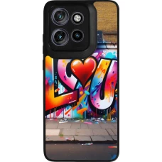 Motorola Moto S50 Case Hülle - Silikon schwarz Valentin 2025 Liebe U Tag