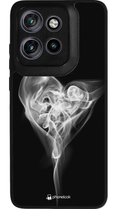 Coque Motorola Moto S50 - Silicone rigide noir Valentine 2022 Black Smoke