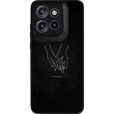 Motorola Moto S50 Case Hülle - Silikon schwarz Valentine 2023 hands forever