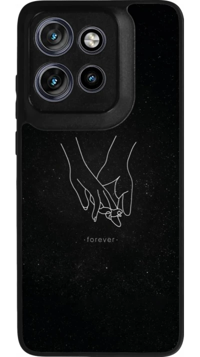 Coque Motorola Moto S50 - Silicone rigide noir Valentine 2023 hands forever