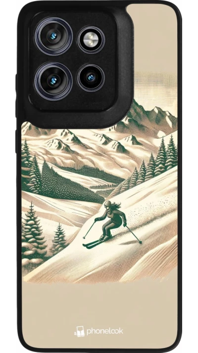 Motorola Moto S50 Case Hülle - Silikon schwarz Vintage Skiberg