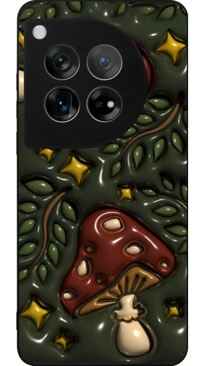 Coque OnePlus 12 - Silicone rigide noir Autumn 26 3D mushrooms