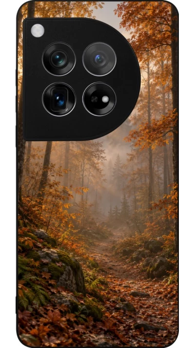 Coque OnePlus 12 - Silicone rigide noir Autumn 26 Autumn walk