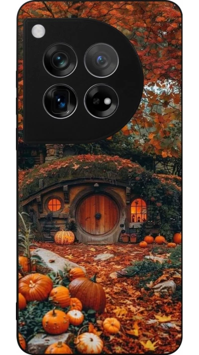 Coque OnePlus 12 - Silicone rigide noir Autumn 26 Hobbit house