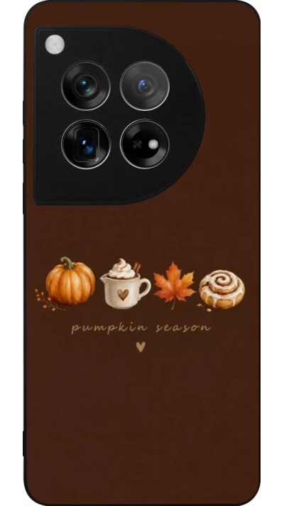 Coque OnePlus 12 - Silicone rigide noir Autumn 26 Pumpkin season