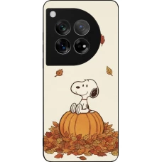 OnePlus 12 Case Hülle - Silikon schwarz Autumn 26 Snoopy autumn