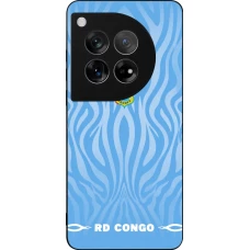 Coque OnePlus 12 - Silicone rigide noir Maillot de football RD Congo 2026 personnalisable