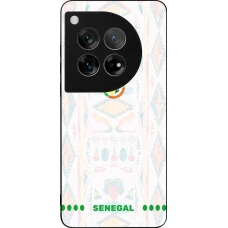 Coque OnePlus 12 - Silicone rigide noir Maillot de football Sénégal 2026 personnalisable