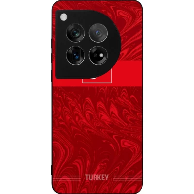 Coque OnePlus 12 - Silicone rigide noir Maillot de football Turquie 2026 personnalisable